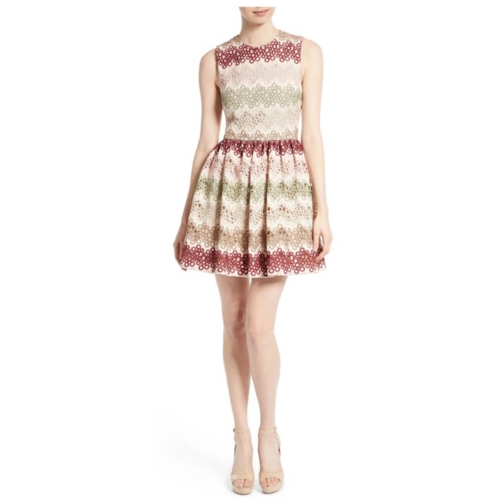 Alice and Olivia Multicolor Lace Dress